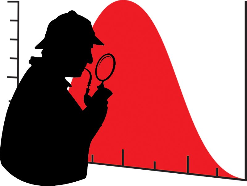 Sherlock Holmes And The Bell Curve - Sherlock Holmes Dr Watson Silhouette (800x603), Png Download