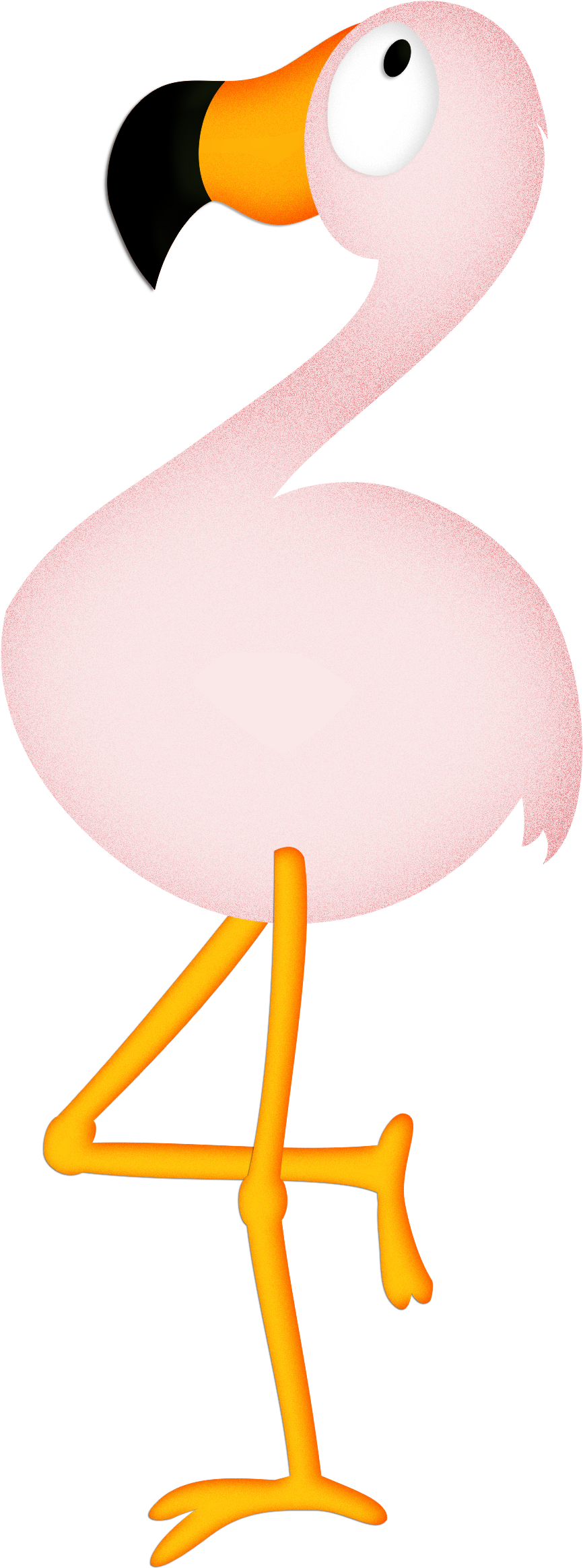 Flamingo - Drawing (906x2367), Png Download