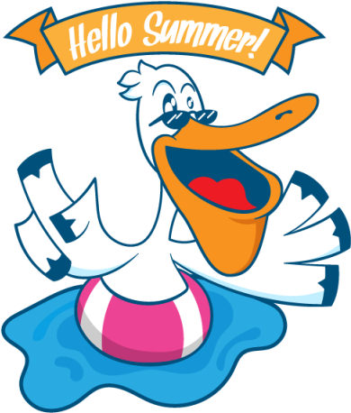 Bird Relaxing On Inflatable Ring Png And - Swim Ring (640x640), Png Download