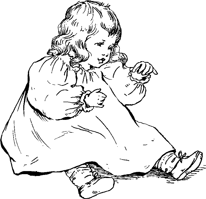 Both Of These Baby Girl Drawings Would Be A Wonderful - Illustration (992x972), Png Download