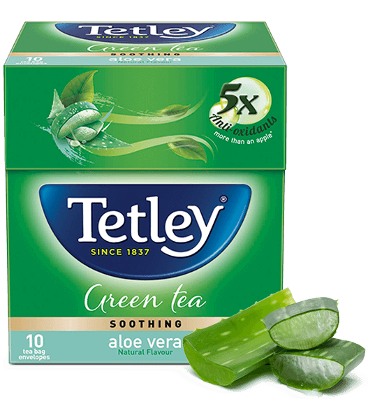 Tetley Green Tea With Aloe Vera - Tetley Green Tea With Lemon And Honey Price (635x570), Png Download
