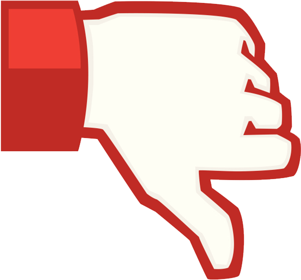 Now You Can Buy Youtube Dislikes Packages On Our Site - Red Facebook Thumbs Down (631x580), Png Download