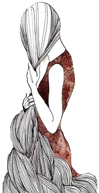 Here Are Some Png Hearts, Stars, And Girl-drawings - Drawing (384x499), Png Download