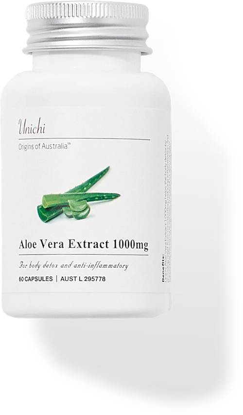 Unichi Aloe Vera Extract 1000mg Cap X 60 (500x854), Png Download