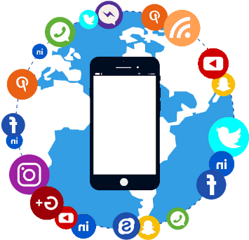 Modulo Redes Sociales - Social Network (372x373), Png Download