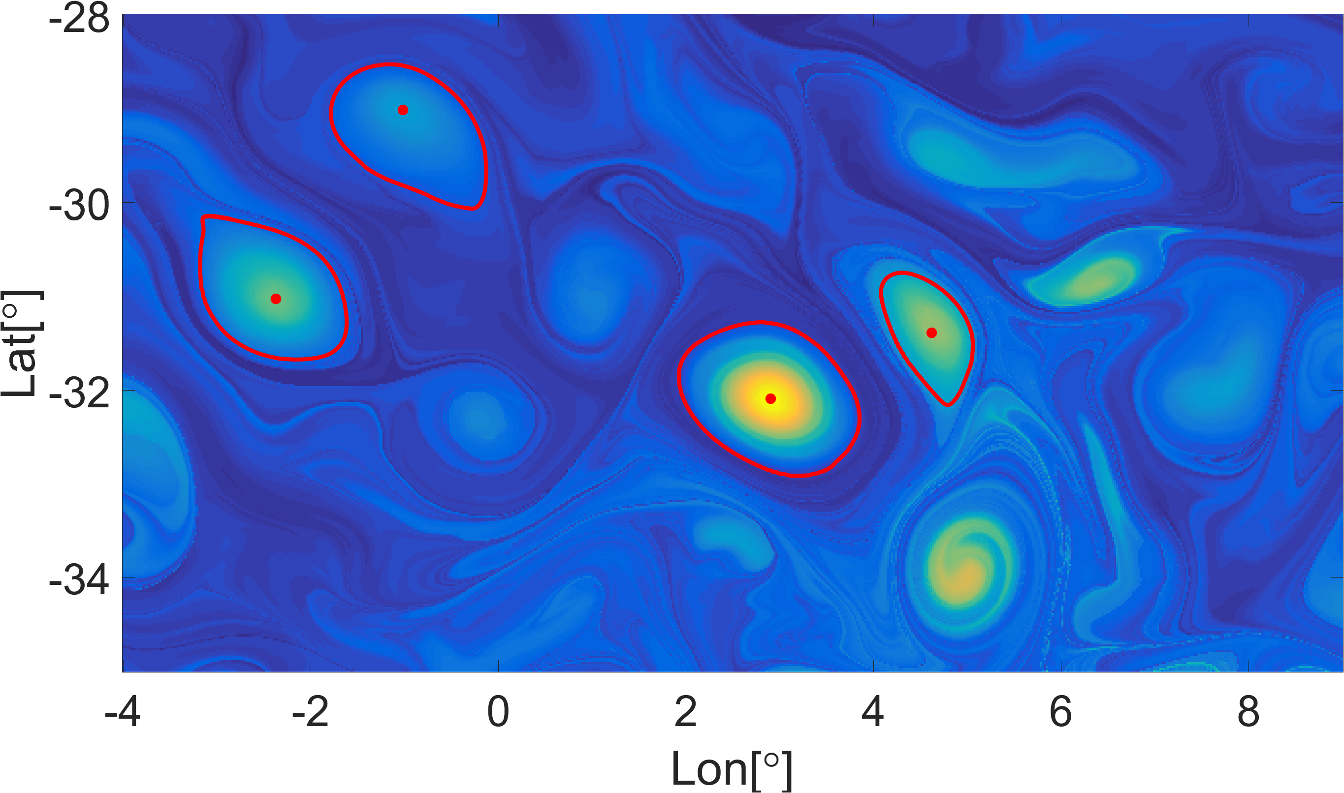 Ocean Lavd Vortex Bnd T0 - Lagrangian Coherent Structures Mit (2730x1612), Png Download