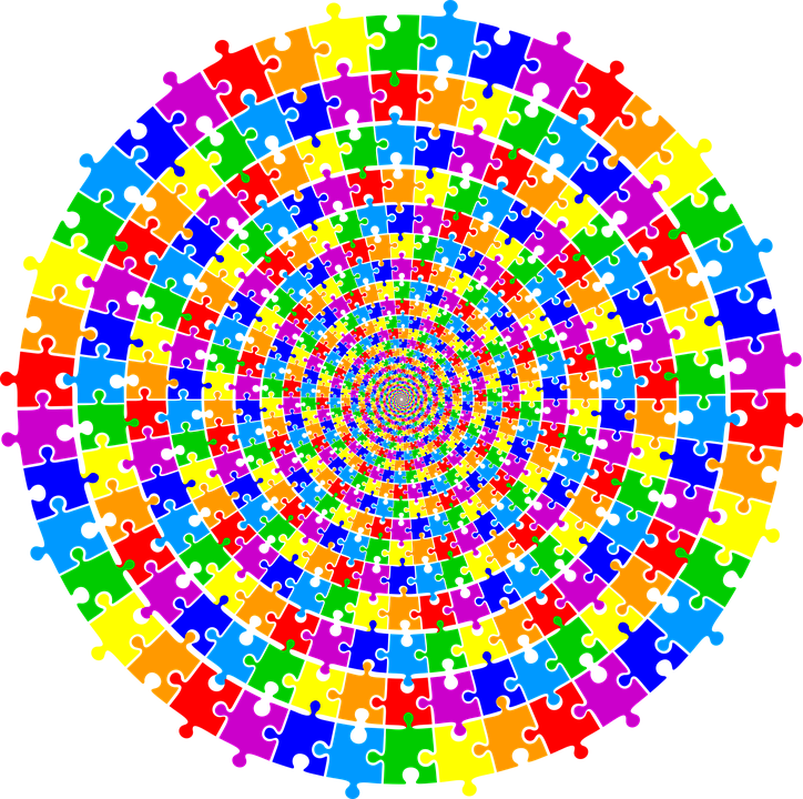 Jigsaw, Puzzle, Vortex, Whirlpool, Abstract, Art - Jigsaw Puzzle (724x720), Png Download