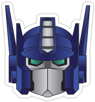 Optimus Prime Face Cartoon - Transformers Cartoon Optimus Prime Face (375x360), Png Download