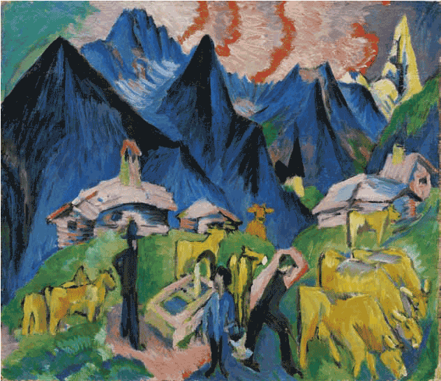 Vida Alpina , 1917-1919 - Ernst Ludwig Kirchner Alpine Life (1280x1024), Png Download
