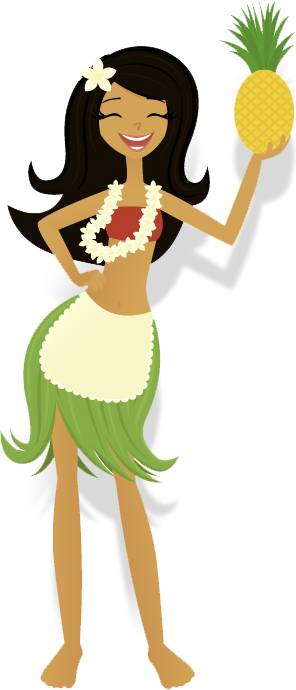 Homemade Jams Of Hawaii - Clip Art Hula Dancer (296x690), Png Download