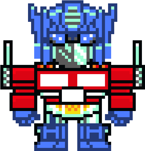 Optimus Prime - Optimus Prime Pixel Art (530x570), Png Download