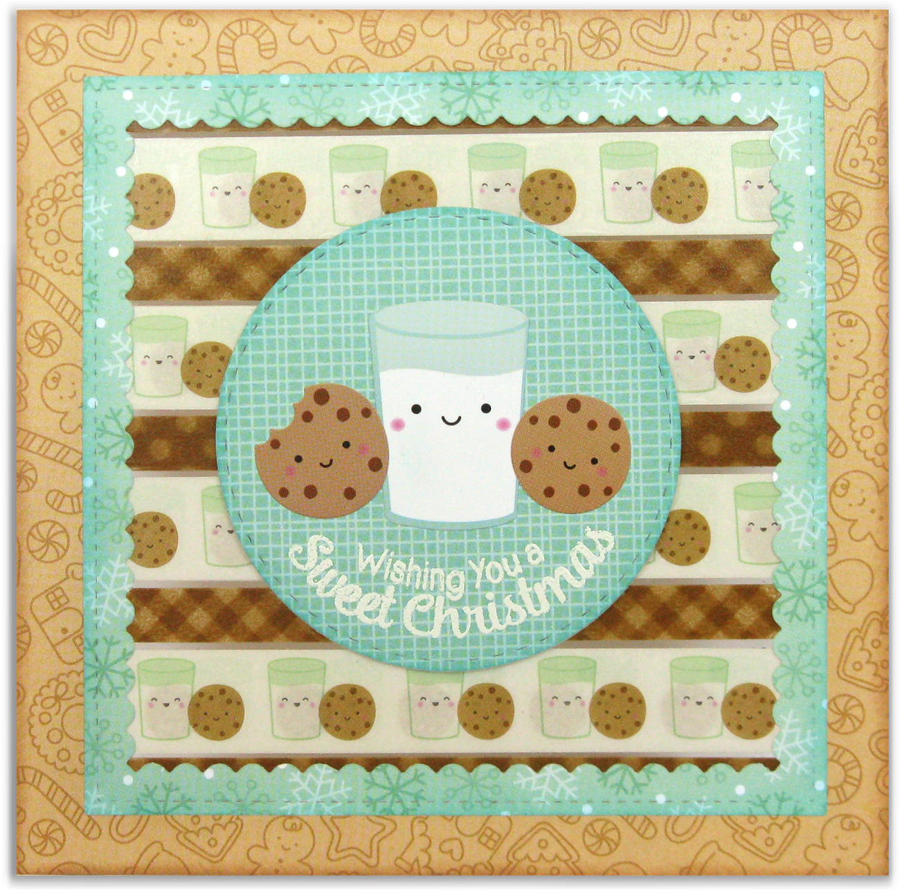 Doodlebug Design Milk & Cookie Washi Tape Holiday Christmas - Cookie And Milk Christmas Card (1600x1600), Png Download