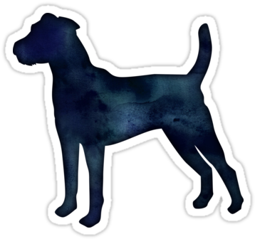 Breed Collection Parson Terrier Black Watercolor Silhouette - Parson Russell Terrier Silhouette (375x360), Png Download