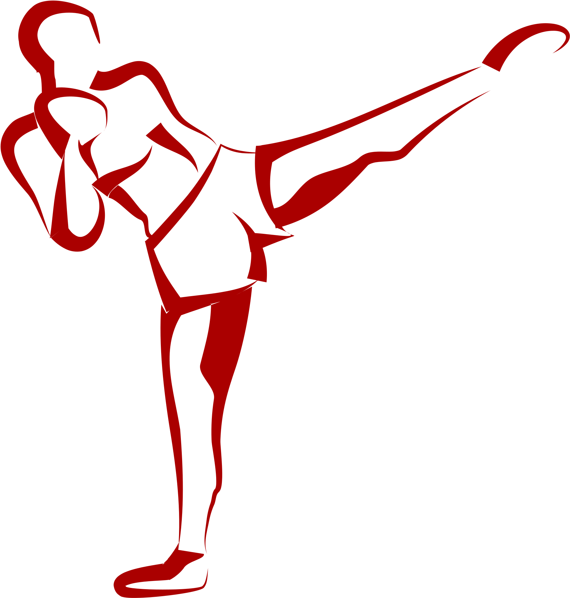 This Free Icons Png Design Of Kick Boxer (3200x2400), Png Download