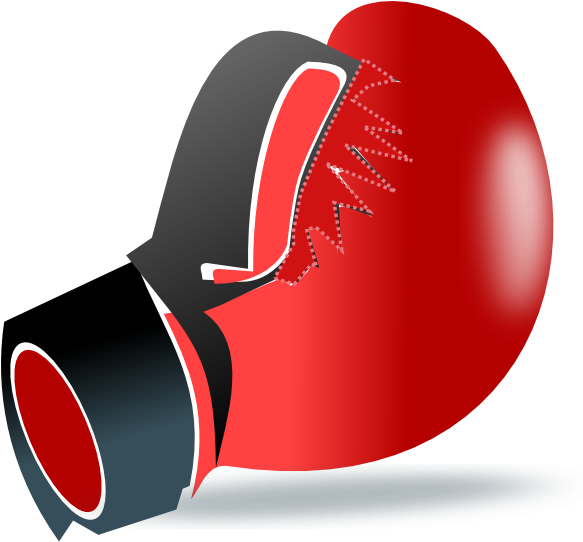 Boxer Clipart Punching - Boxing Gloves Clipart (582x597), Png Download