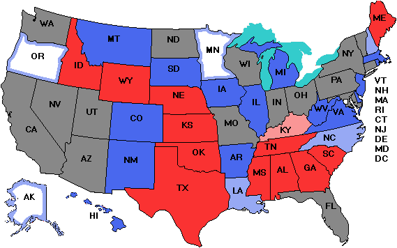 Political Map United States 2014 State Electoral Votes - Tulsa Oklahoma On A Map (580x359), Png Download