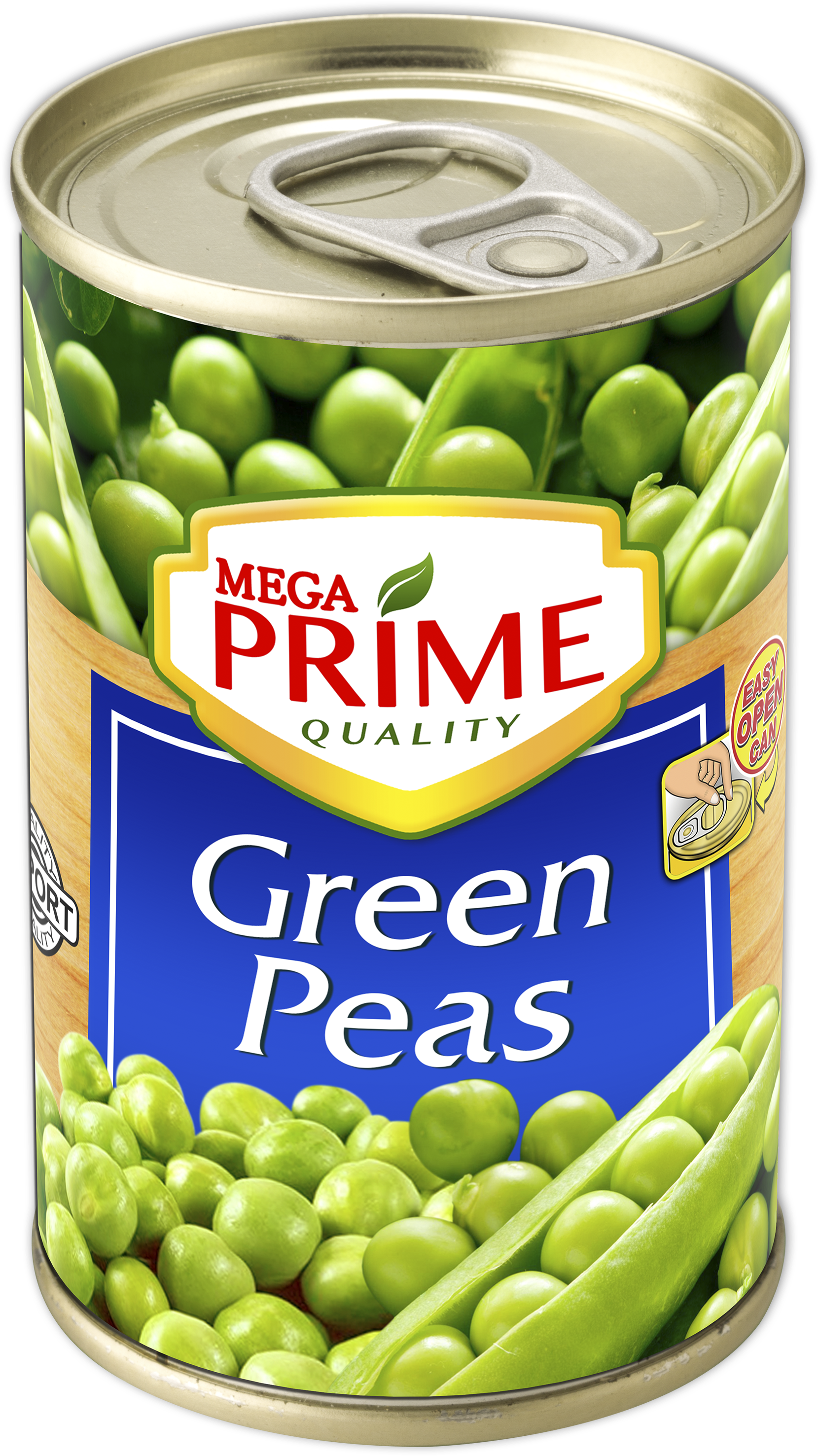 Prime - Green Peas - Mega Prime Whole Mushroom 425g (1828x3116), Png Download