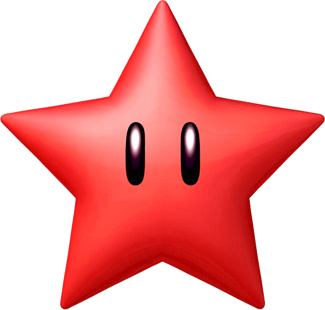 Red Star Nsmbdiy - Super Mario Red Star (649x619), Png Download