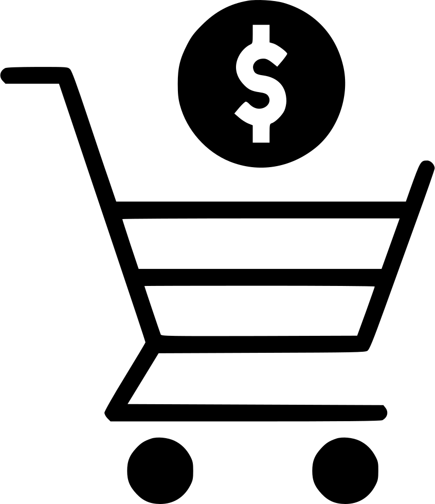 Online Shopping Cart Trolly Dollar Sign Currency Payment - Pse Crossbow Scope Reticle (846x980), Png Download