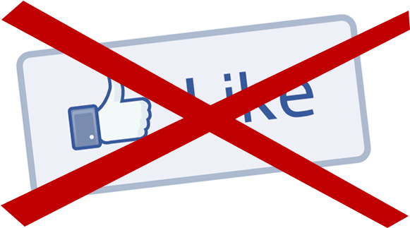 Facebook's Like Button, Crossed Out With A Big Red - Flags Jersey (590x332), Png Download