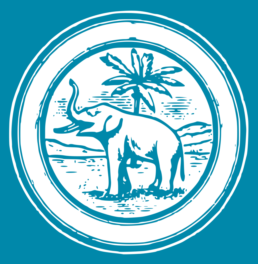 Elephant Clipart Elephant Zazzle T-shirt - Blue Elephant Badge Shower Curtain (900x921), Png Download