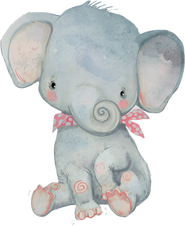 Image Du Blog Zezete2 - Elephant Watercolor Clipart Png (800x800), Png Download
