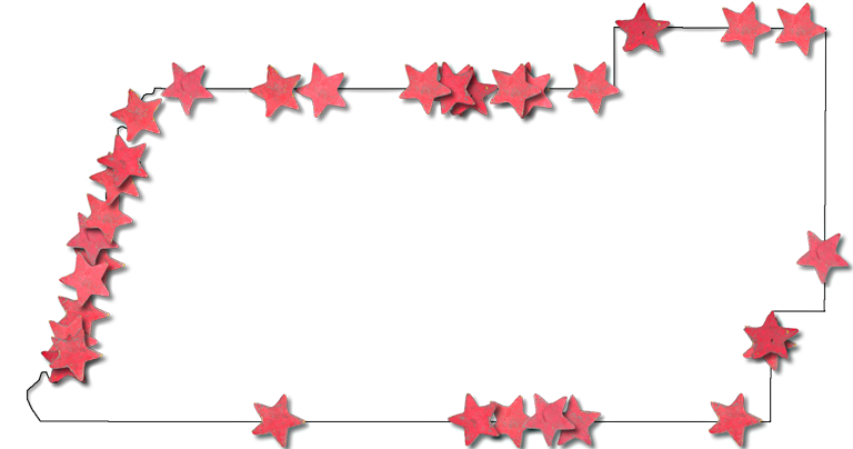 A Map Of Pasco With A Thin Black Outline, Inner Drop (768x404), Png Download