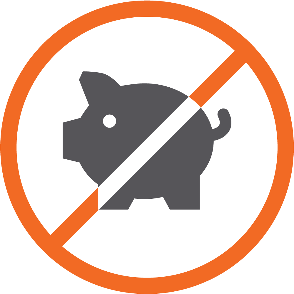 Vdi No Upfront Investment Orange - No Vaping Symbol Vector (1000x1000), Png Download