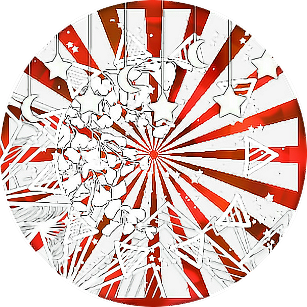 Red Stars Overlay Lines Sticker Overlays Star Stickers - Sticker (1024x1024), Png Download
