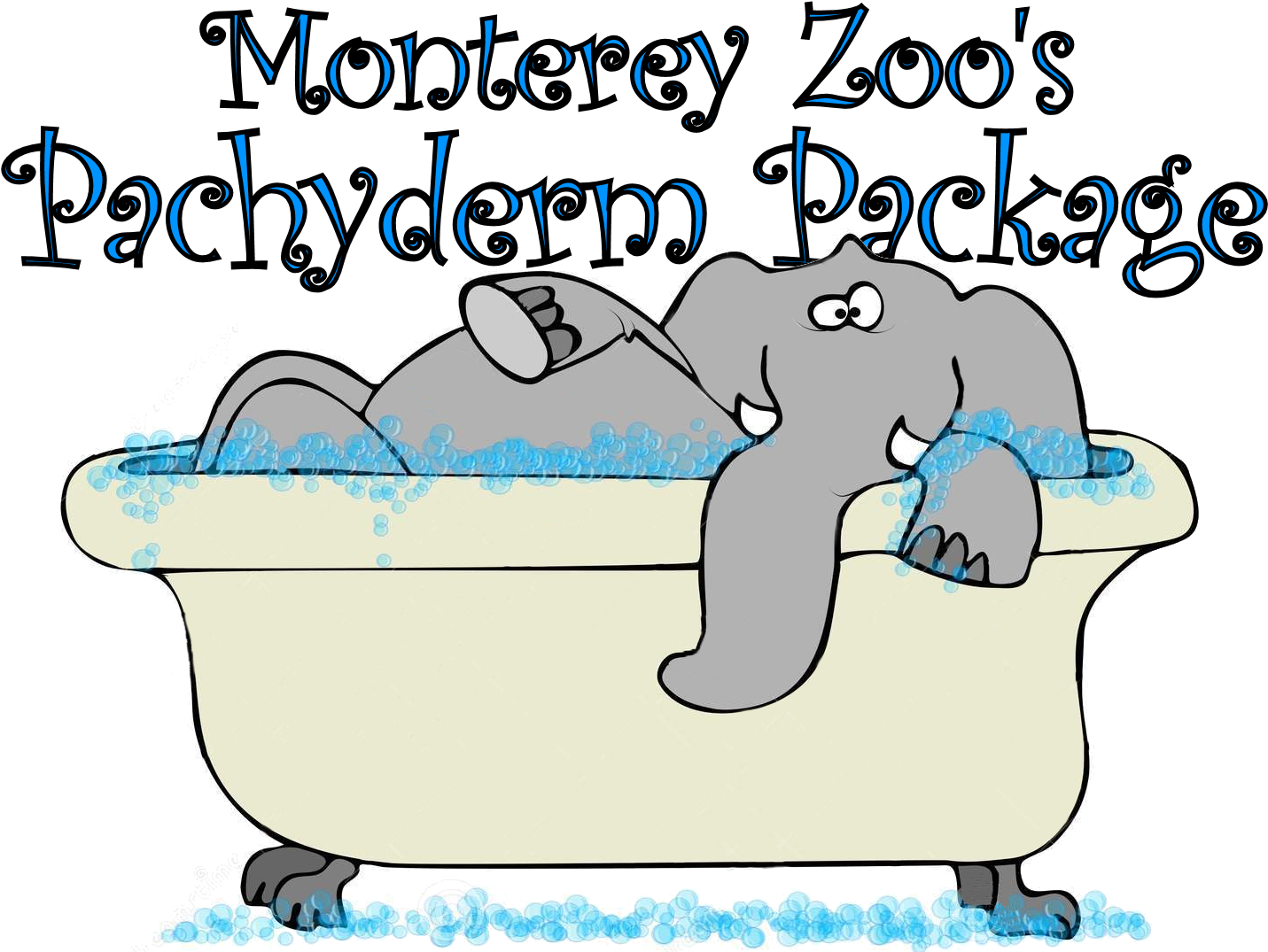 Pachyderm Package Logo - Elephant In A Bathtub (1469x1134), Png Download