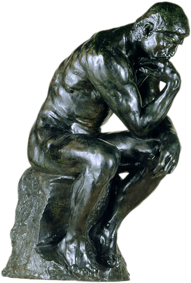 Composition - Giclee Painting: Rodin's The Thinker, 1880-81, 24x18in. (648x967), Png Download