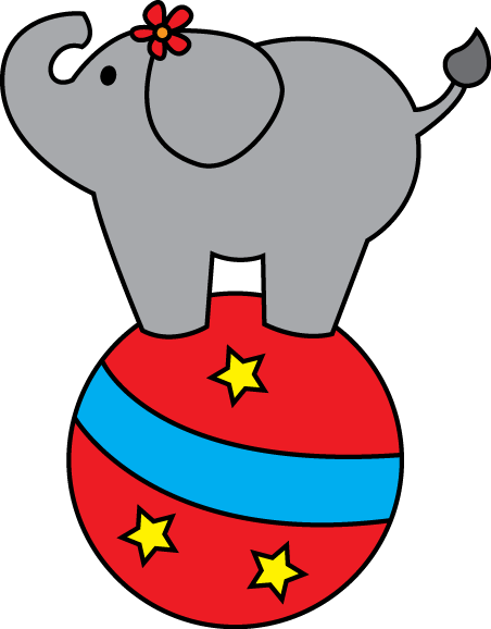 Circus Elephant Cliparts - Circus Elephant Clipart Png (452x578), Png Download