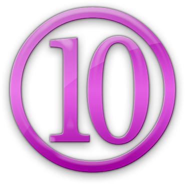 The Perfect Ten - Number 10 In Pink (420x420), Png Download
