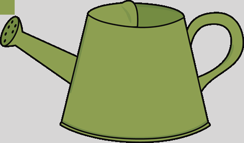 Green Watering Can (500x293), Png Download