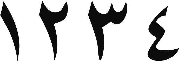 Arabic Numbers 1 10 Png (809x304), Png Download