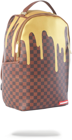 Gold Checkered Drips (470x600), Png Download