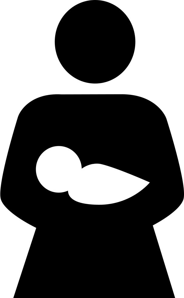 Mother With Baby In Arms Comments - Mother And Baby Icon (607x980), Png Download