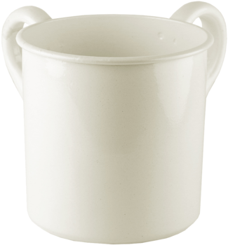 Washing Cup Off White Powder Coated - A&m Judaica 56874 Stainless Steel Washing Cup, (400x400), Png Download