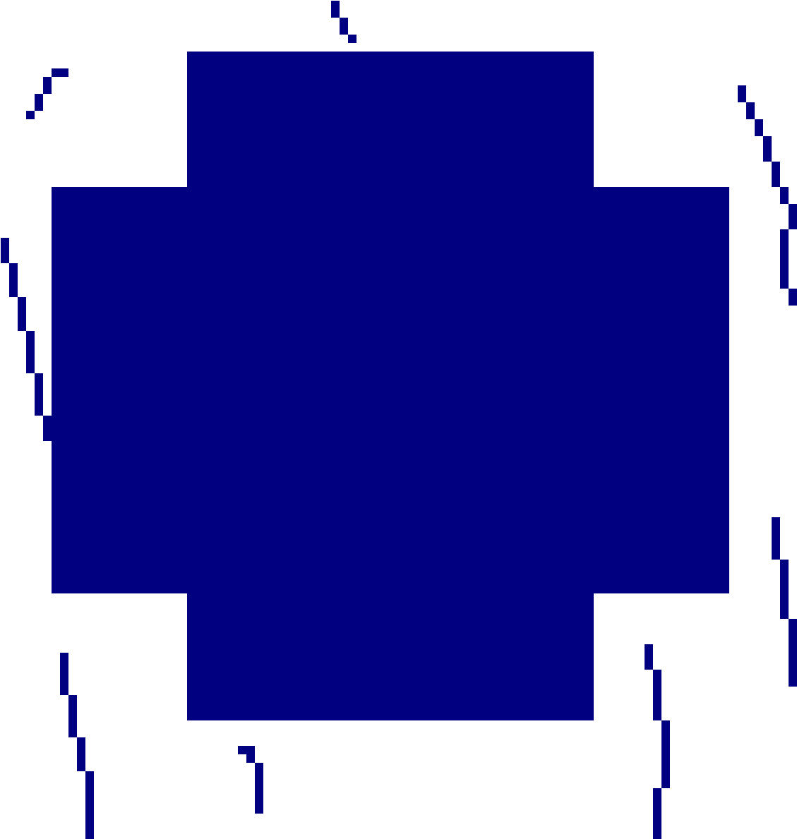 Snowball In Rain - Ghast Minecraft Pixel Art (1200x1200), Png Download
