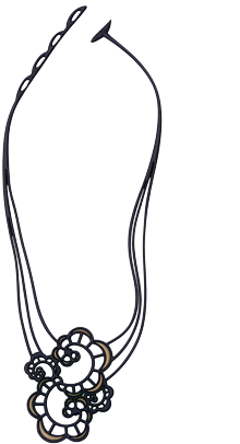 Bijoux Jewelry Jewels Collier Necklace Silicone Gomme - Necklace (407x407), Png Download