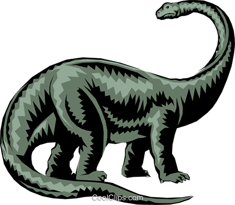 Brontosaurus Royalty Free Vector Clip Art Illustration - Brontosaurus Clip Art (480x420), Png Download