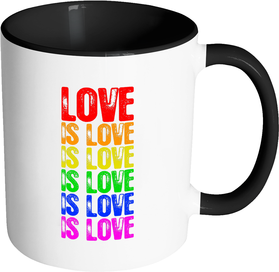 Gay Pride Flag Love Is Love Is Love Tshirt (1024x1024), Png Download