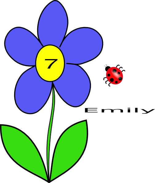 Flower With Ladybug Svg Clip Arts 504 X 595 Px (504x595), Png Download