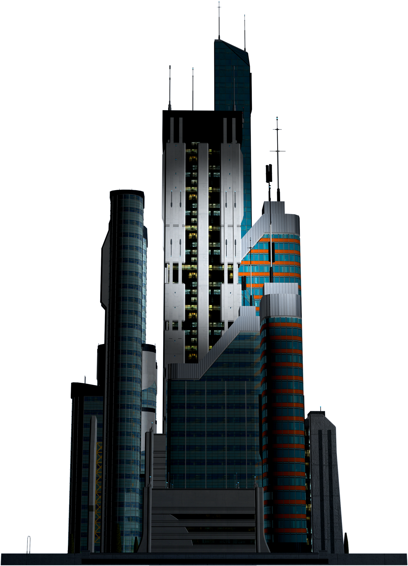 Transparent Building Sci Fi - Sci Fi Building Png (1600x2133), Png Download