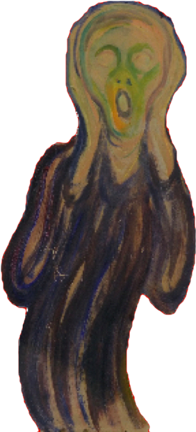 The Scream2 - Munch Museum (373x644), Png Download