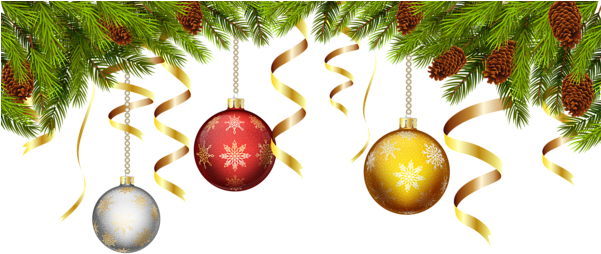 Visit - Christmas Balls Free Clipart (600x273), Png Download