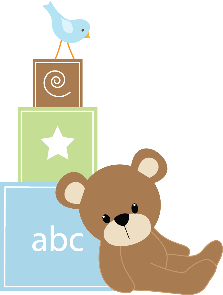 Bebê - Baby Shower Bear Png (736x971), Png Download