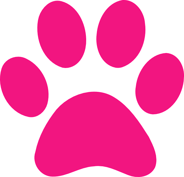 Small - Purple Paw Print (600x578), Png Download