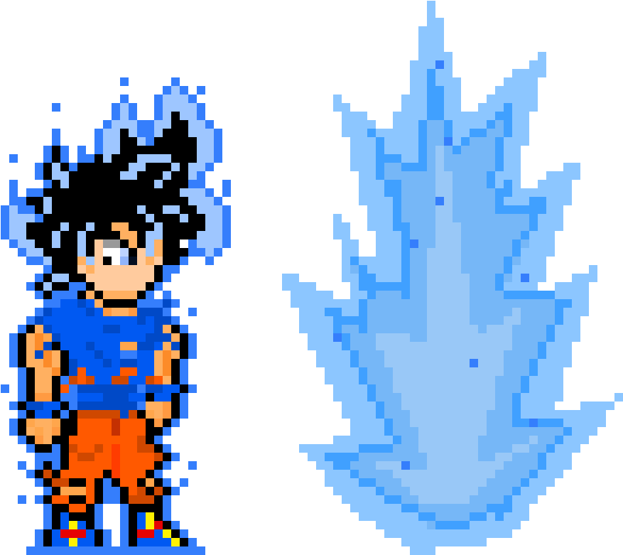 Goku Ultra Instinct - Goku Ultra Instinct Pixel (1200x1200), Png Download