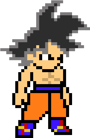 8bit Goku Ultra Instinct - Ultra Instinct Pixel Art (360x500), Png Download